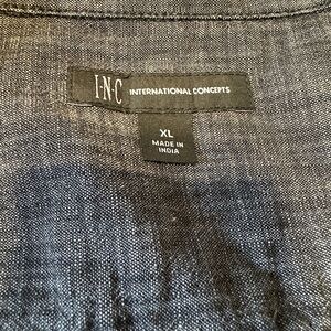 INC International Concepts Gray Button Down men’s
